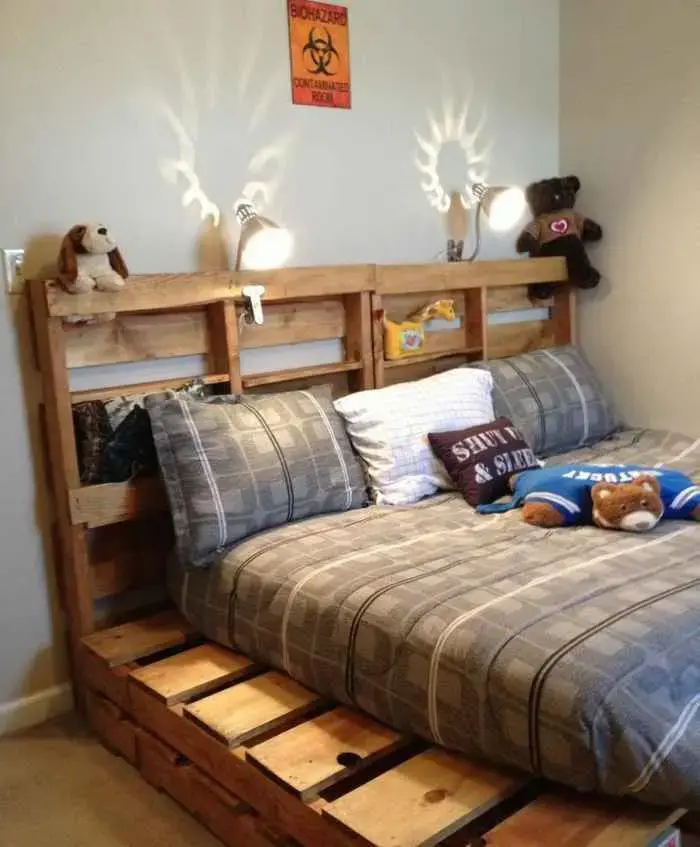 camas con palets infantiles habitaciones colores