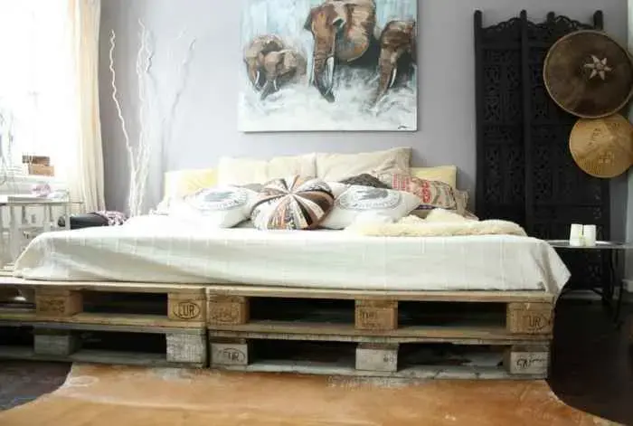 camas con palets montados vario elefantes